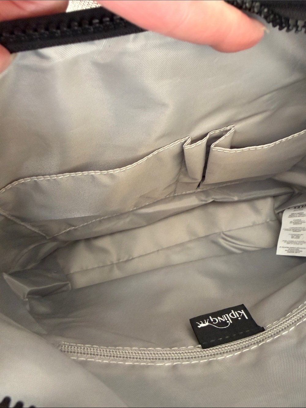 New Kipling Belammie Black Nylon Crossbody or handle Bag with Monkey Keychain. - Picture 12 of 14